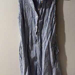 Tommy Hilfiger Blue and White Striped Dress
